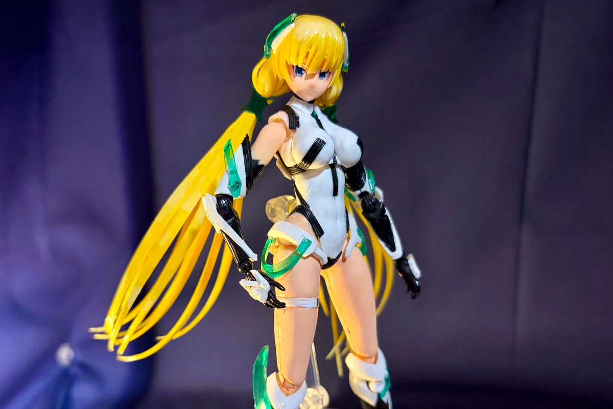 【美プラ筆塗り塗装】アンジェラ・バルザック | 髪のハイライトでアニメ調に仕上げる