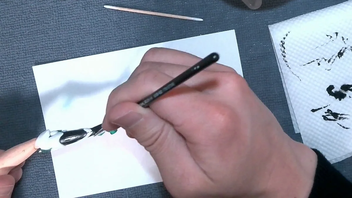 アンジェラバルザック_塗装_服の黒い部分を作る