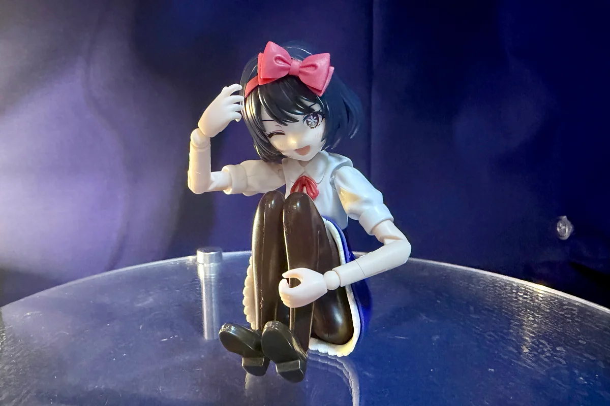 創彩少女庭園_白雪ちゃん_素組み体育座りポーズ